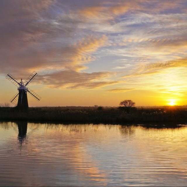 St Benets Drainage Mill Sunset