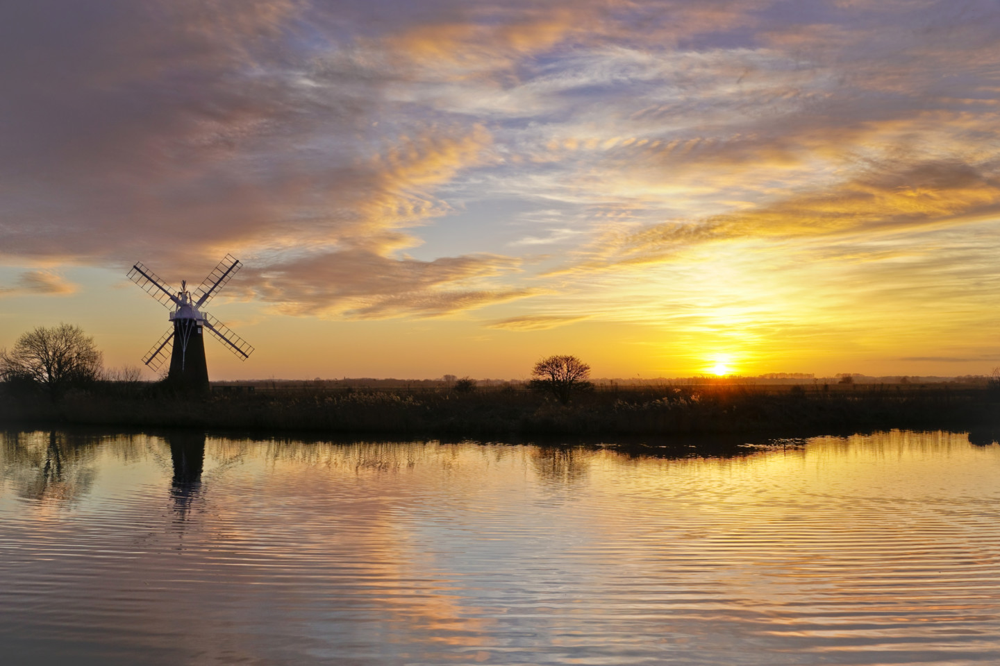 St Benets Drainage Mill Sunset